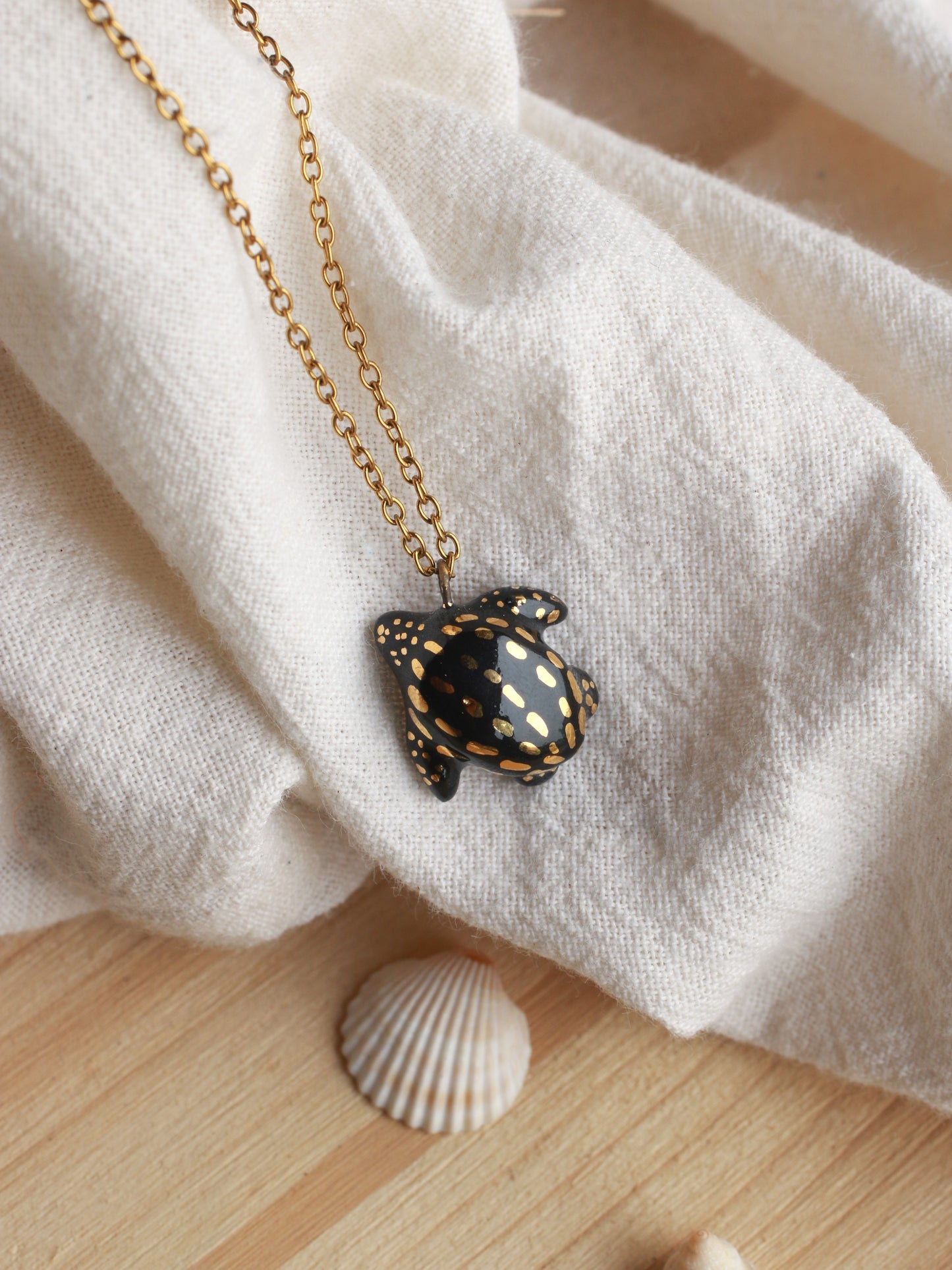 Black sea turtle necklace