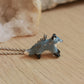 Wolf necklace - silver details