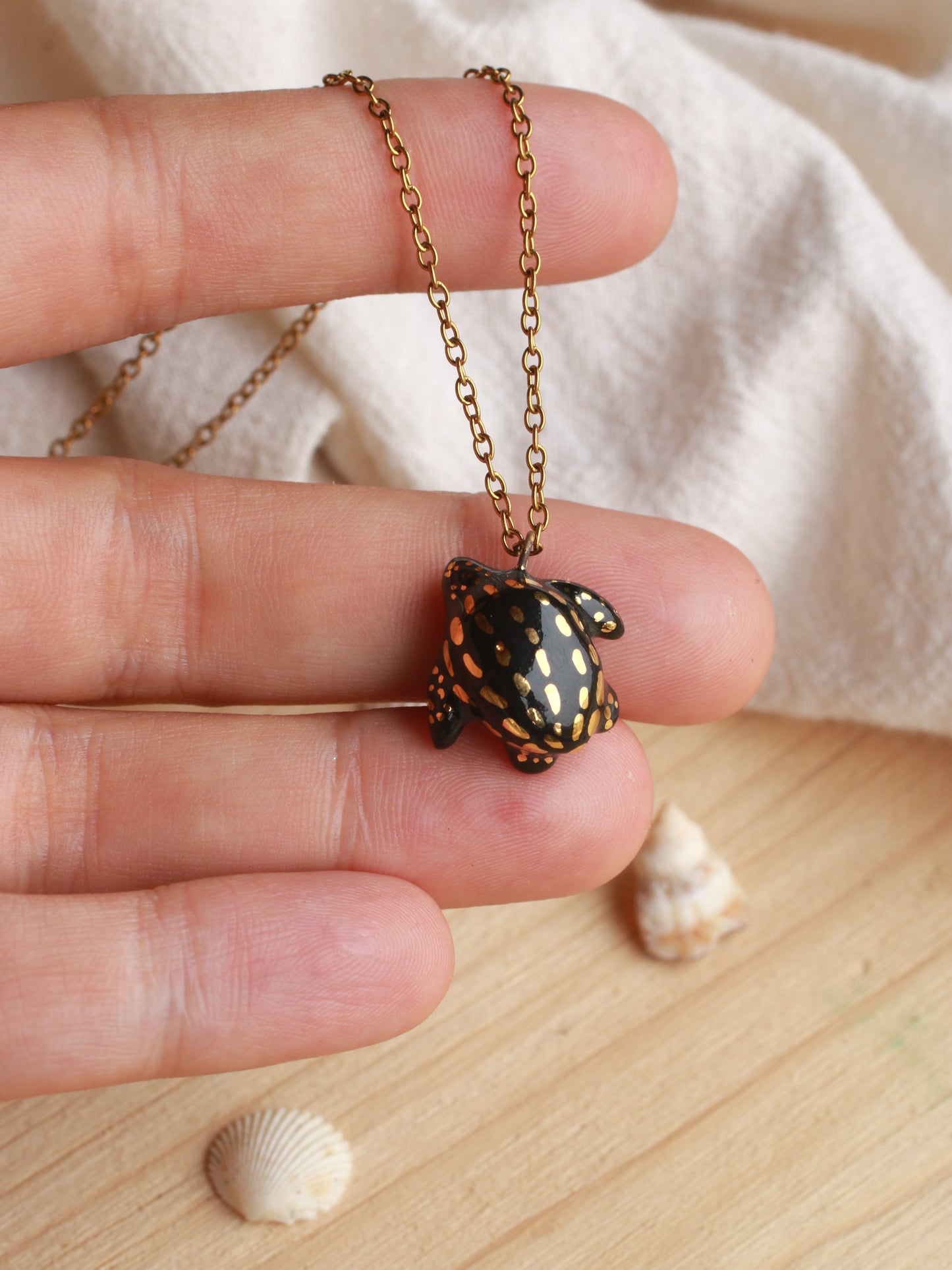 Black sea turtle necklace