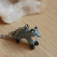 Wolf necklace - silver details