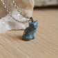 Grey cat necklace