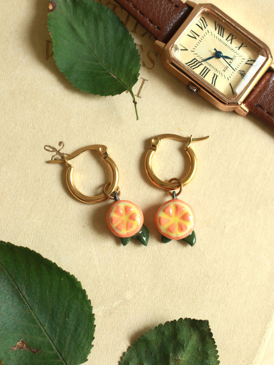 Orange earrings