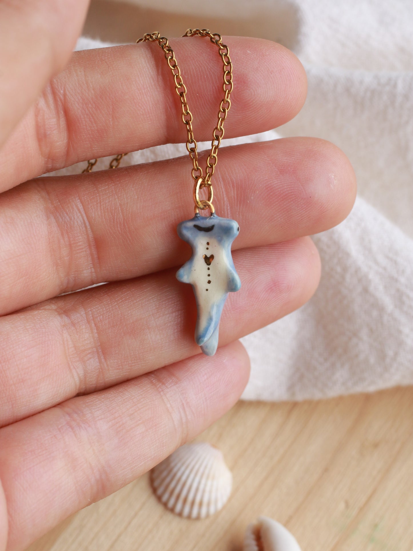Hammerhead shark necklace