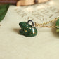 Ceramic Frog necklace - 22k gold details