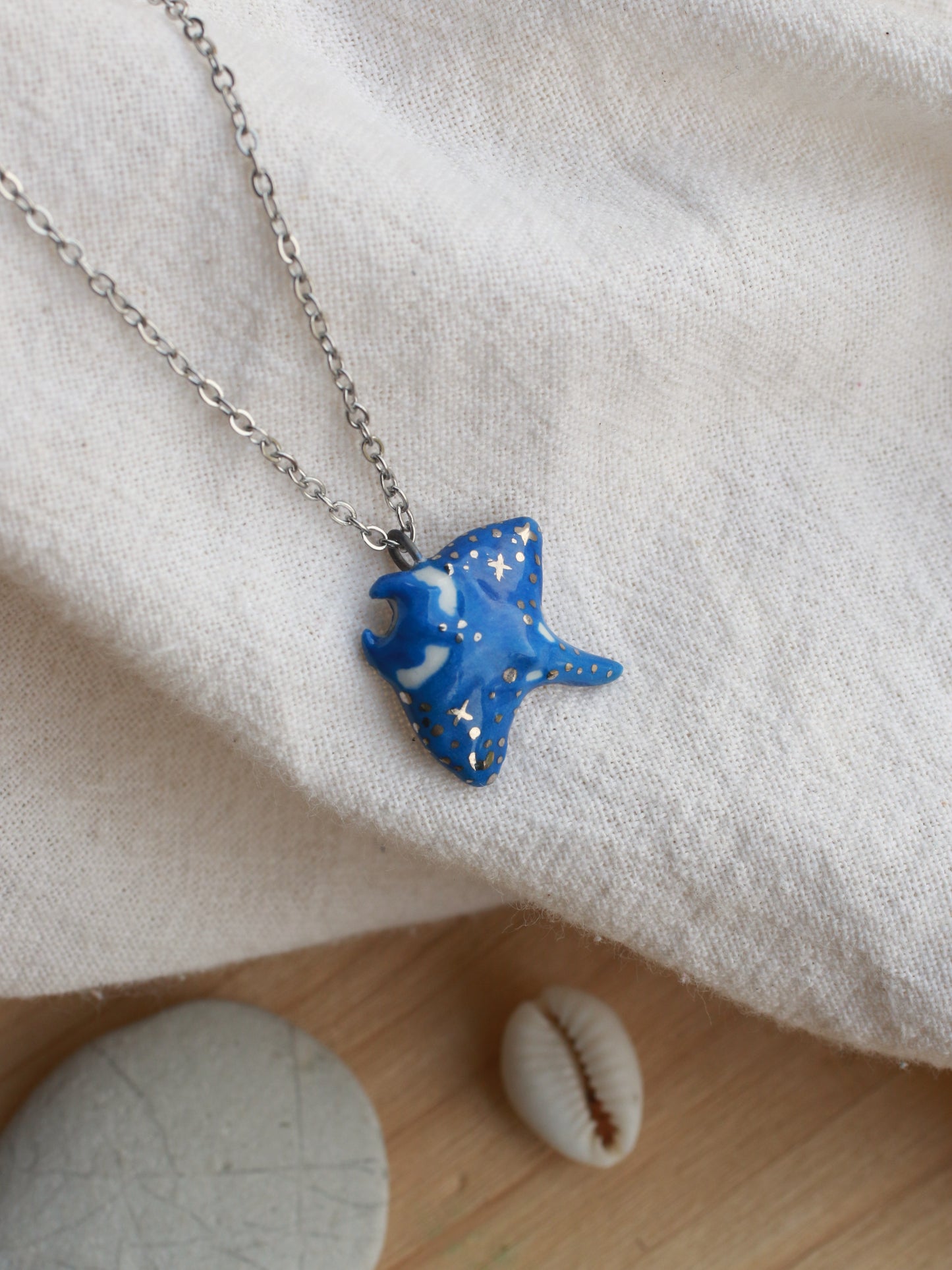 Manta ray necklace