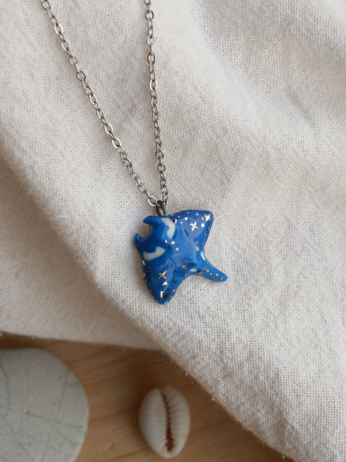 Manta ray necklace