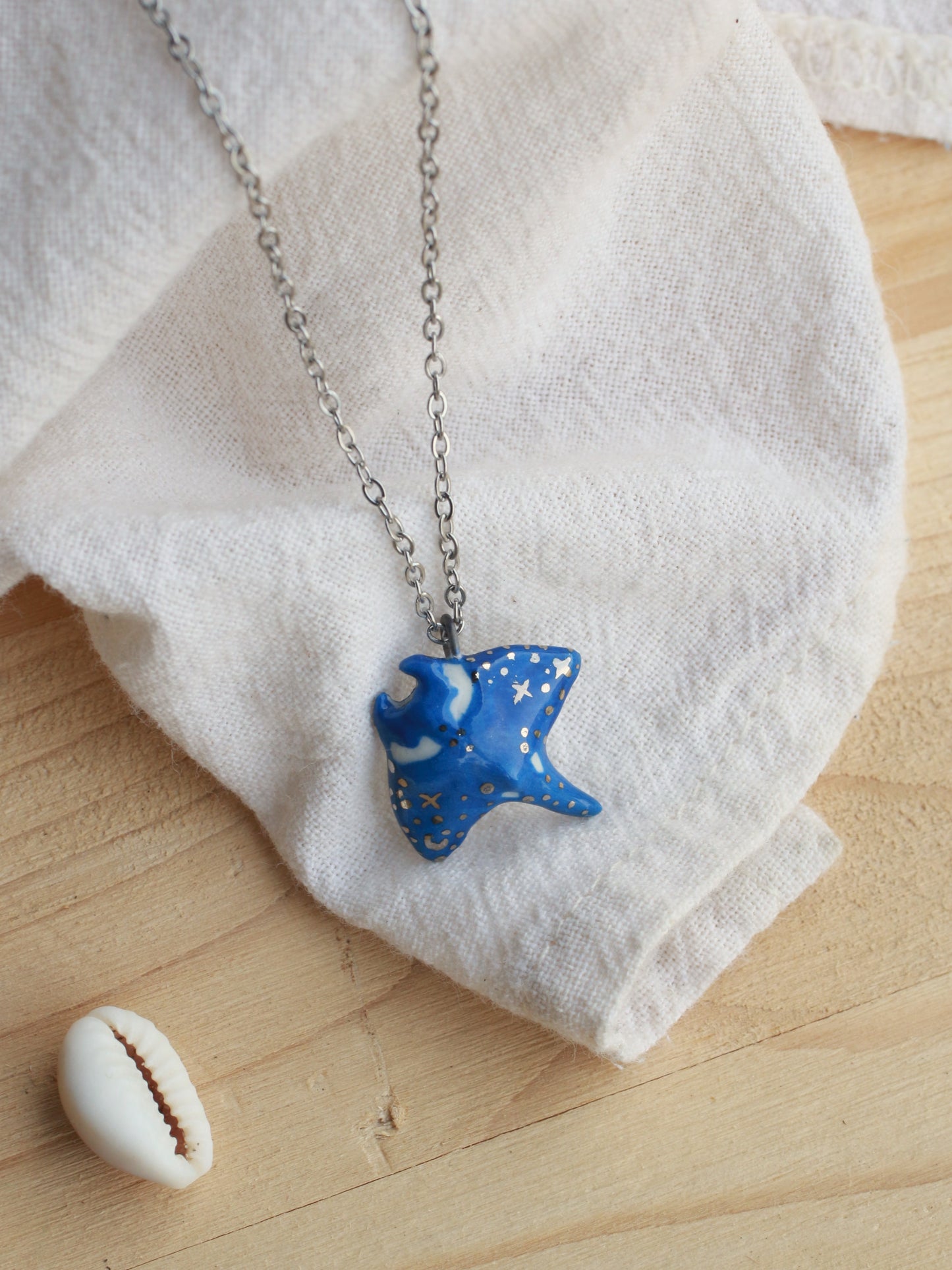Manta ray necklace