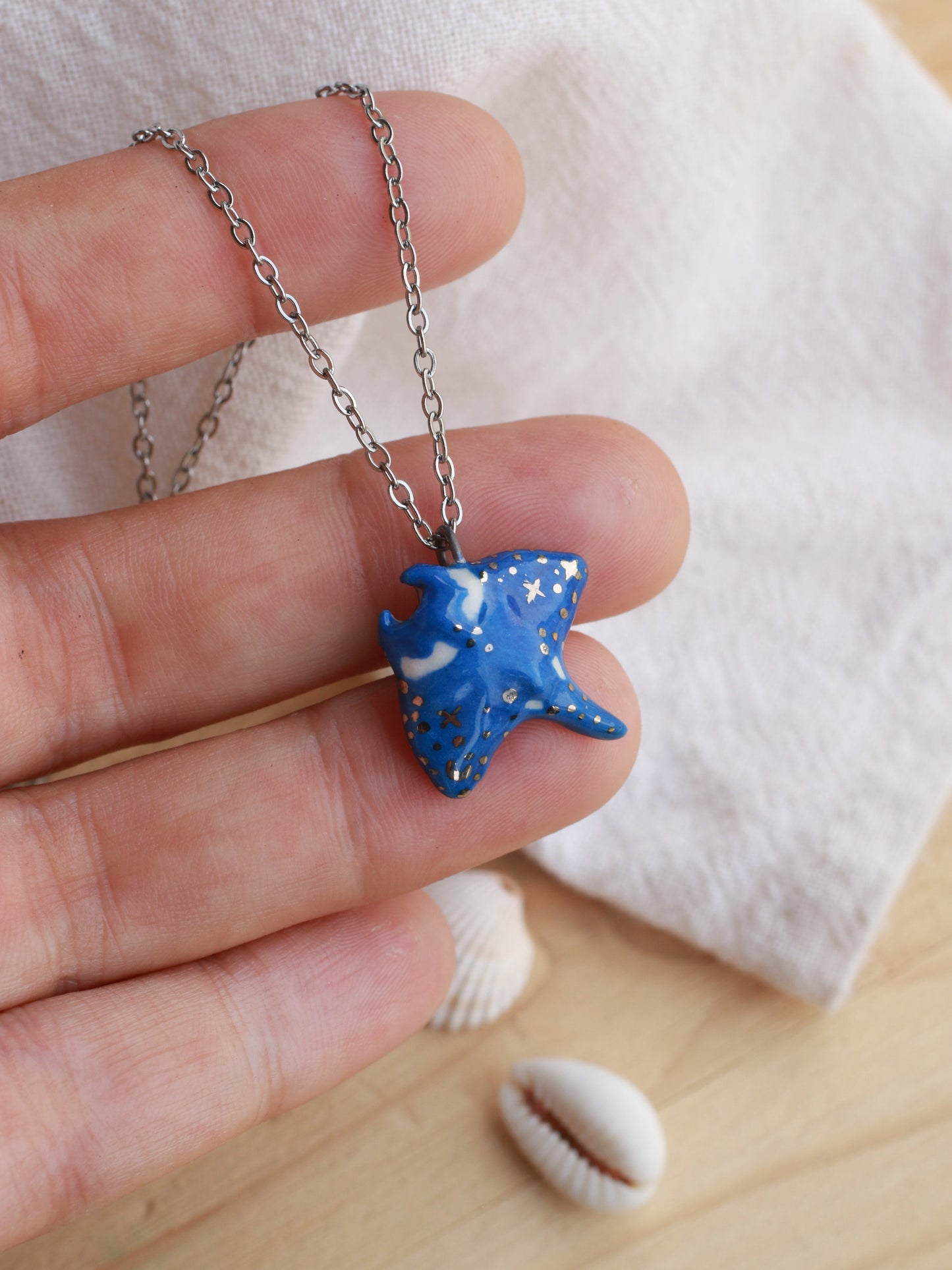 Manta ray necklace