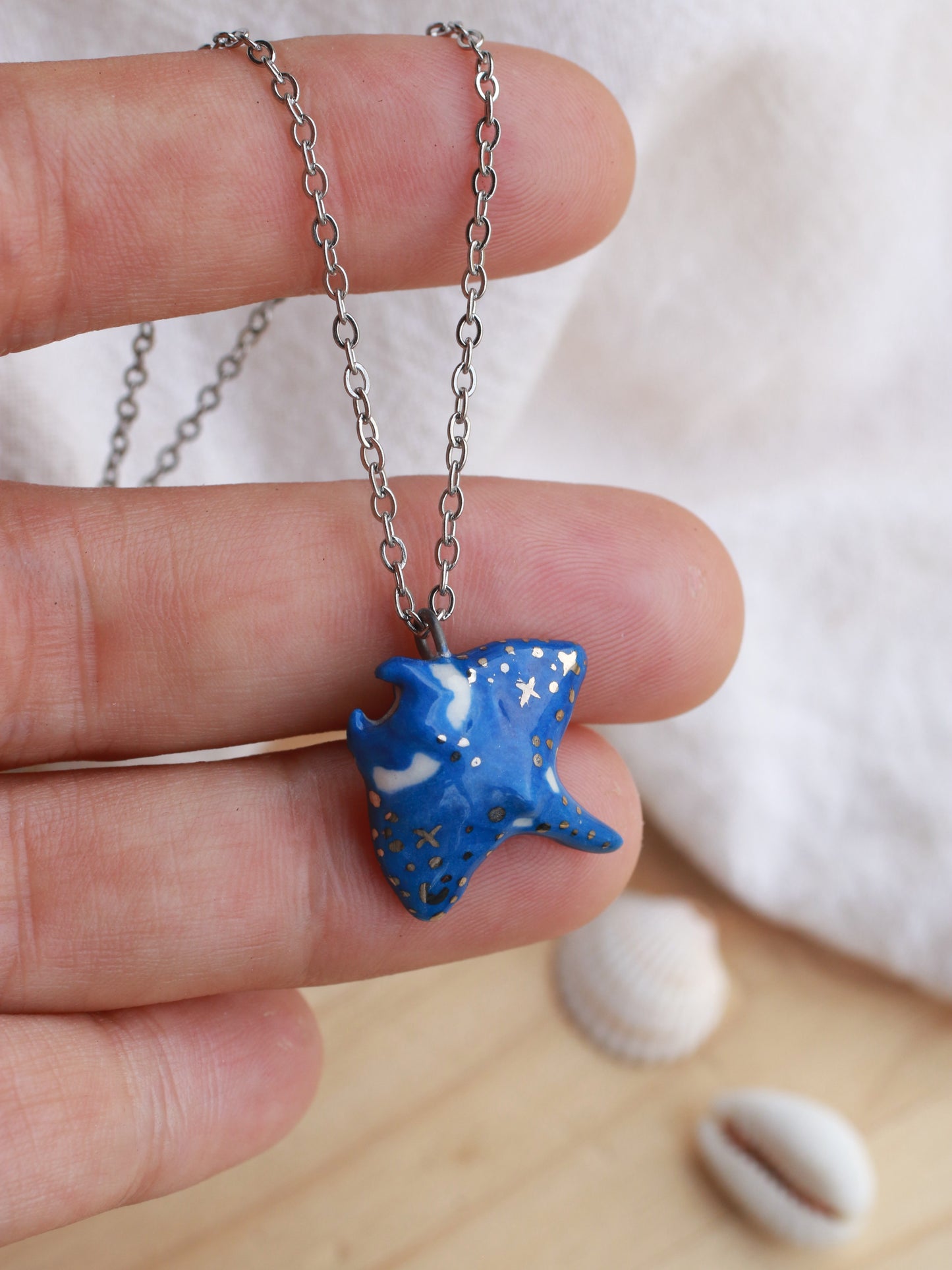 Manta ray necklace