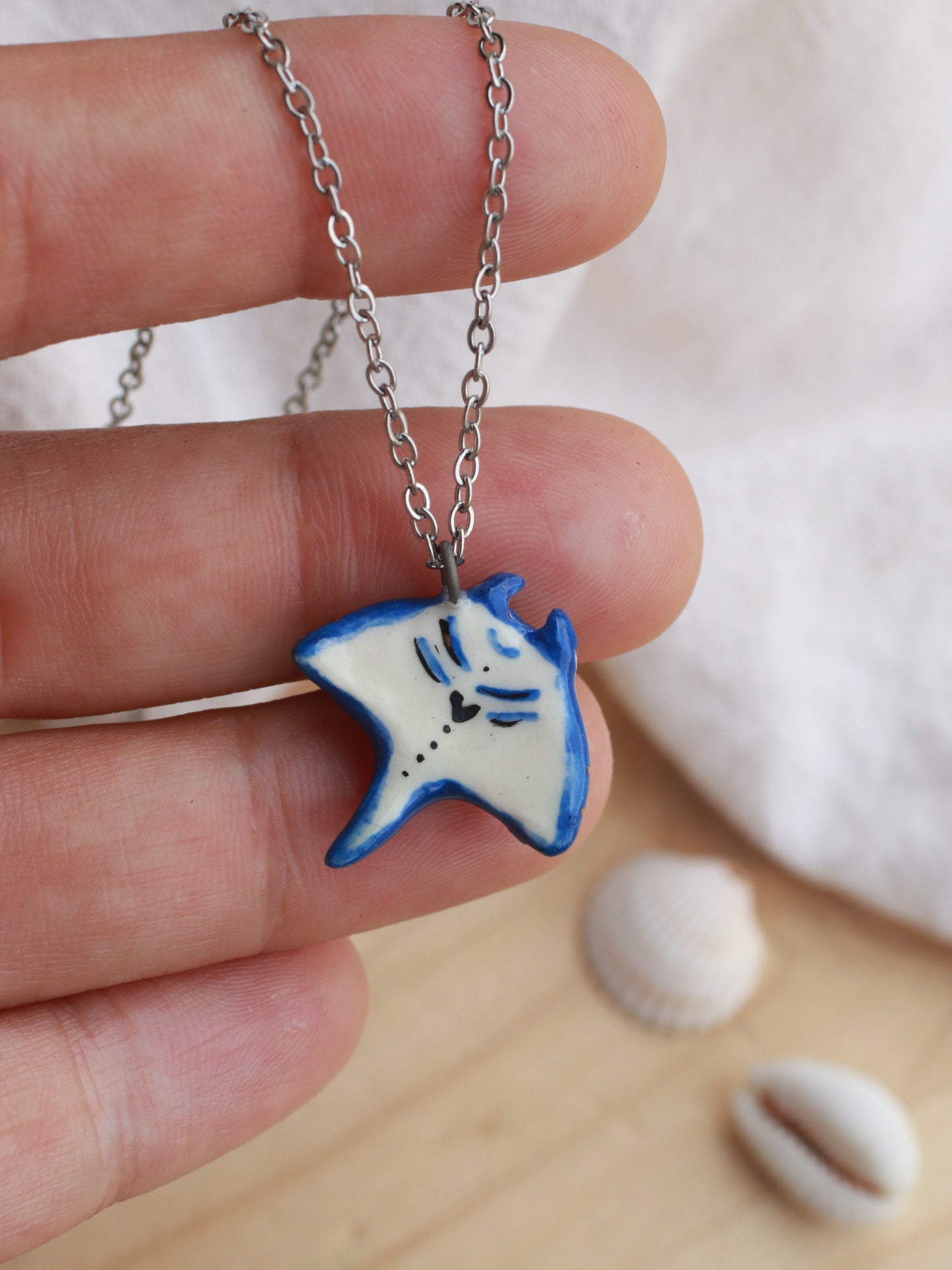 Manta ray necklace