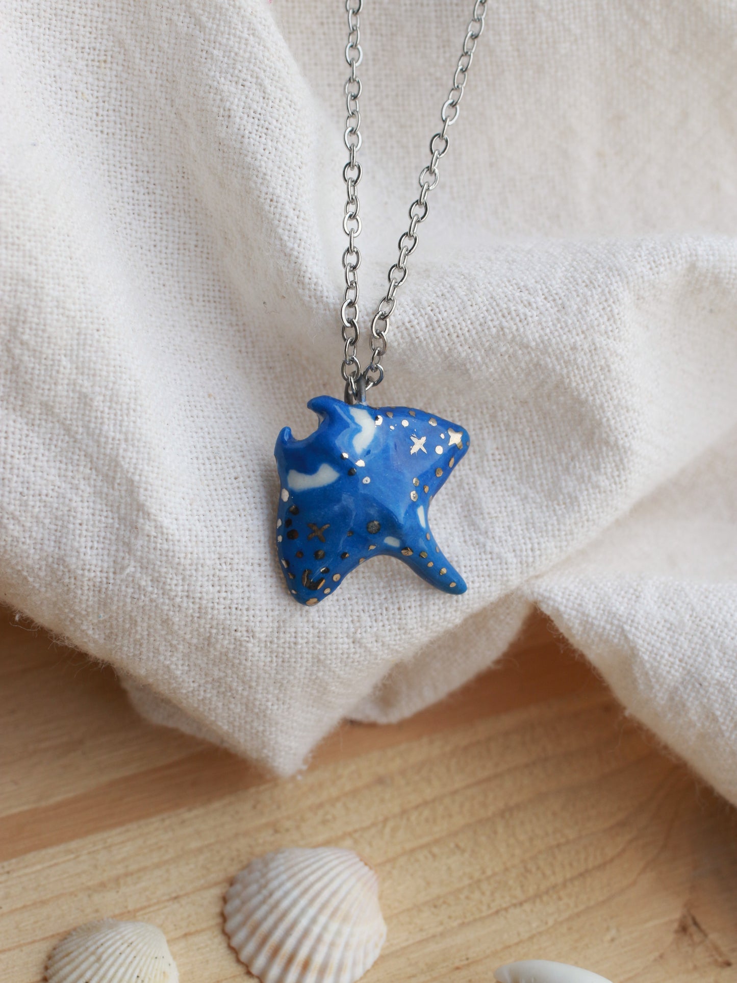 Manta ray necklace