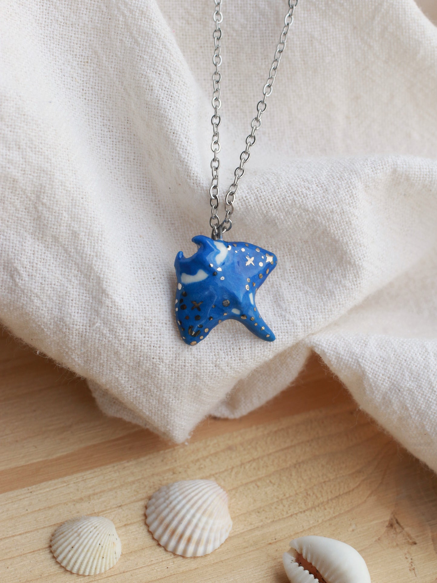 Manta ray necklace