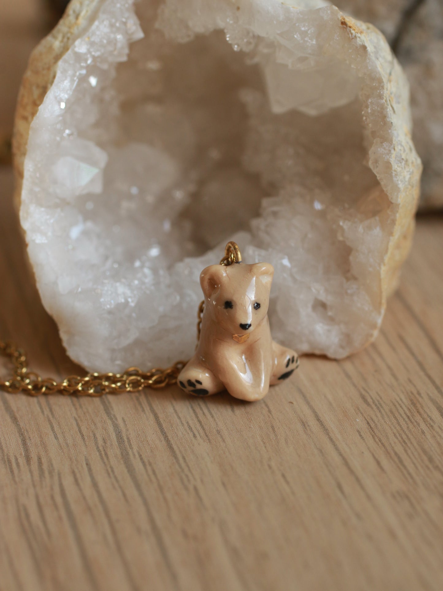 Starry bear necklace