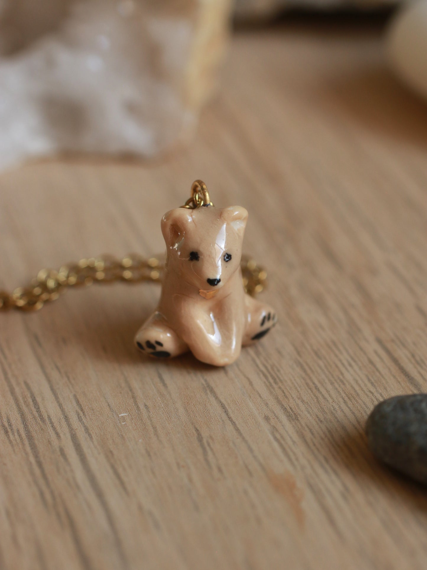 Starry bear necklace