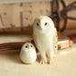 Ceramic owl mama and baby owl - Ceramic owl figures