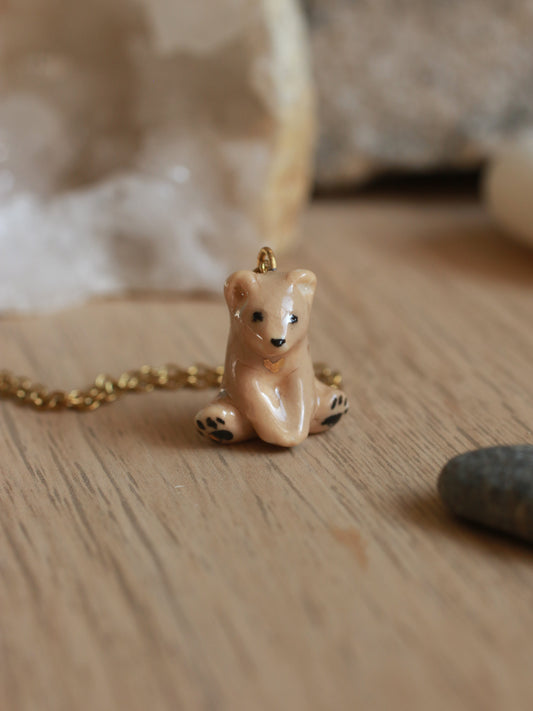 Starry bear necklace