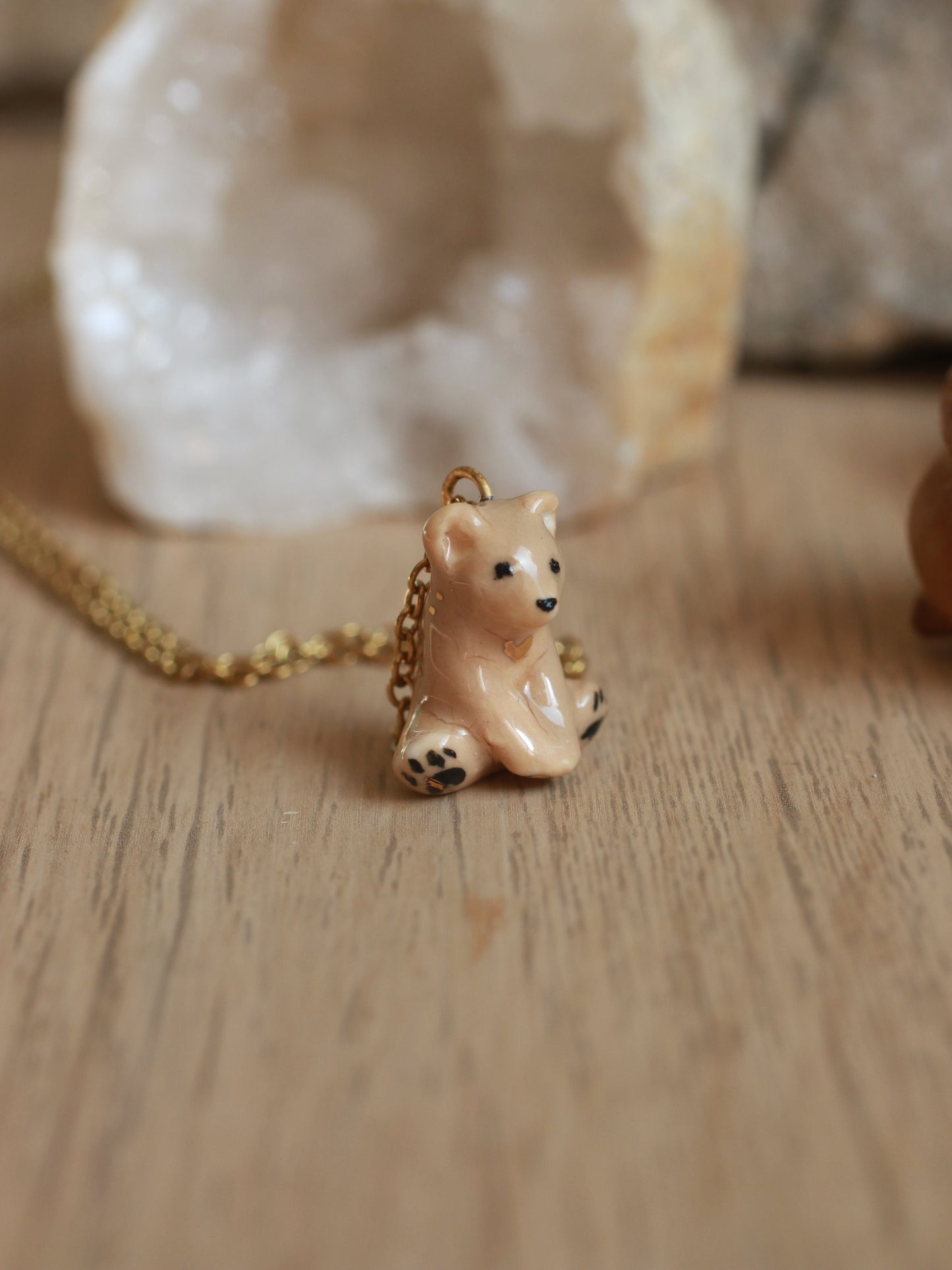 Starry bear necklace