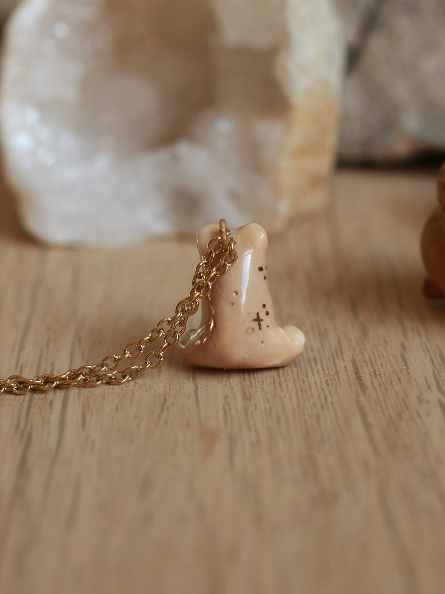 Starry bear necklace