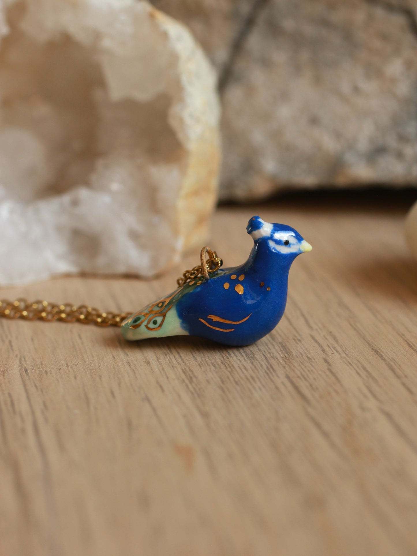 Peacock necklace