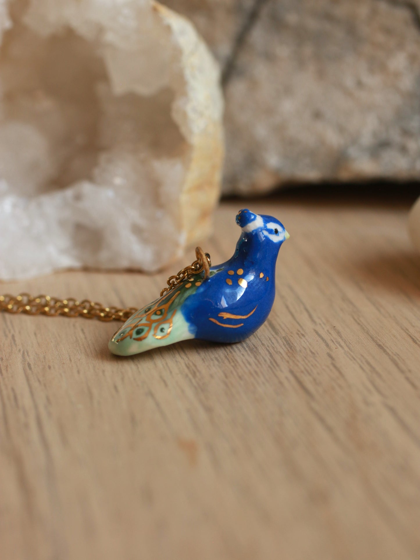 Peacock necklace