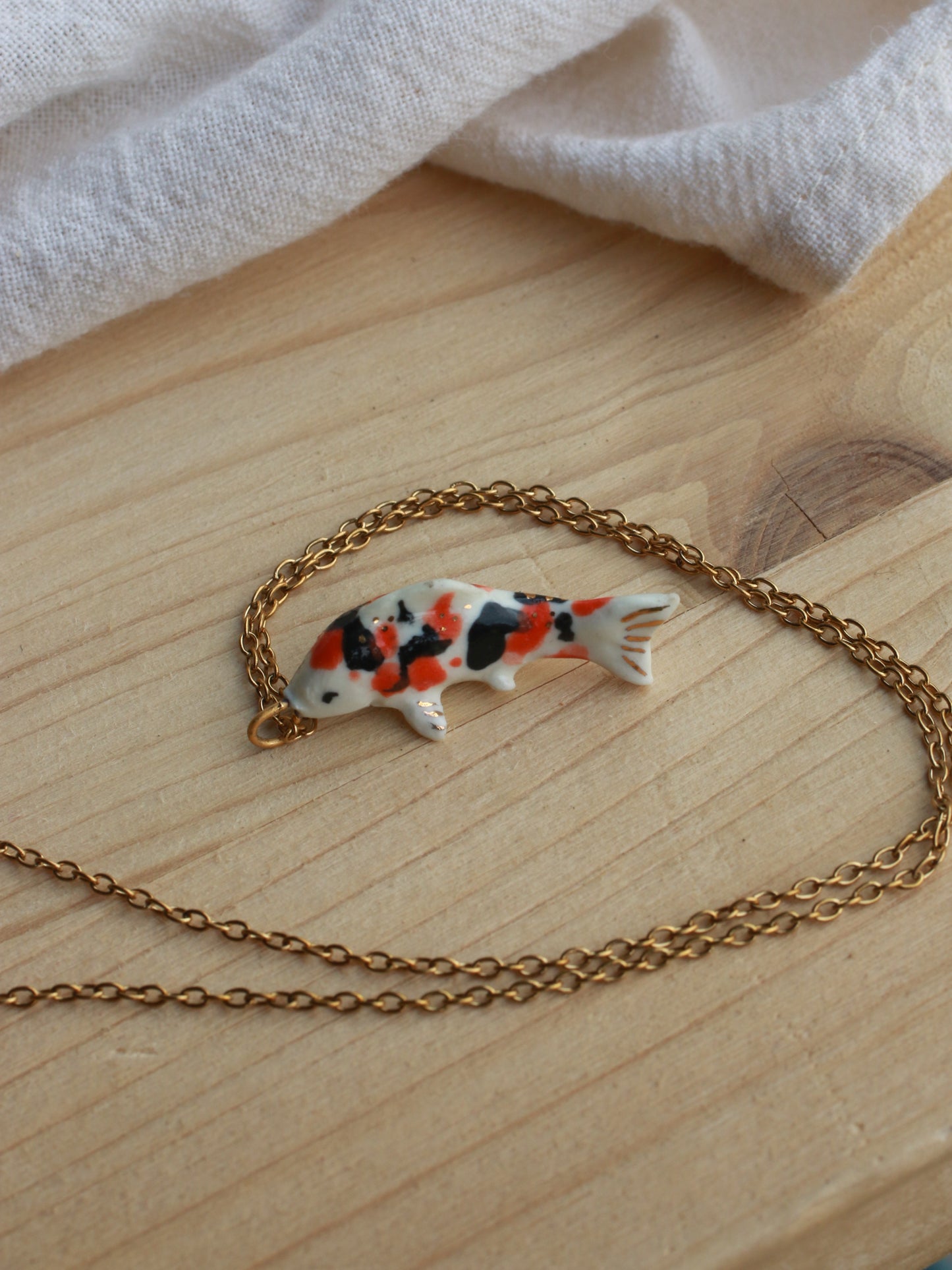 Koi fish necklace