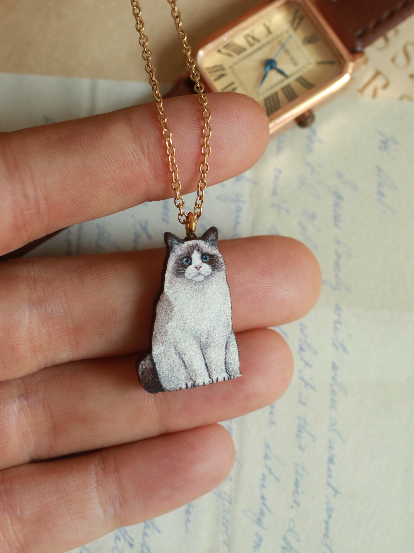 Ragdoll cat necklace
