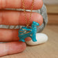 Blue dragon necklace