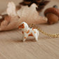 Pinto horse necklace