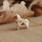 Pinto horse necklace