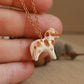 Pinto horse necklace