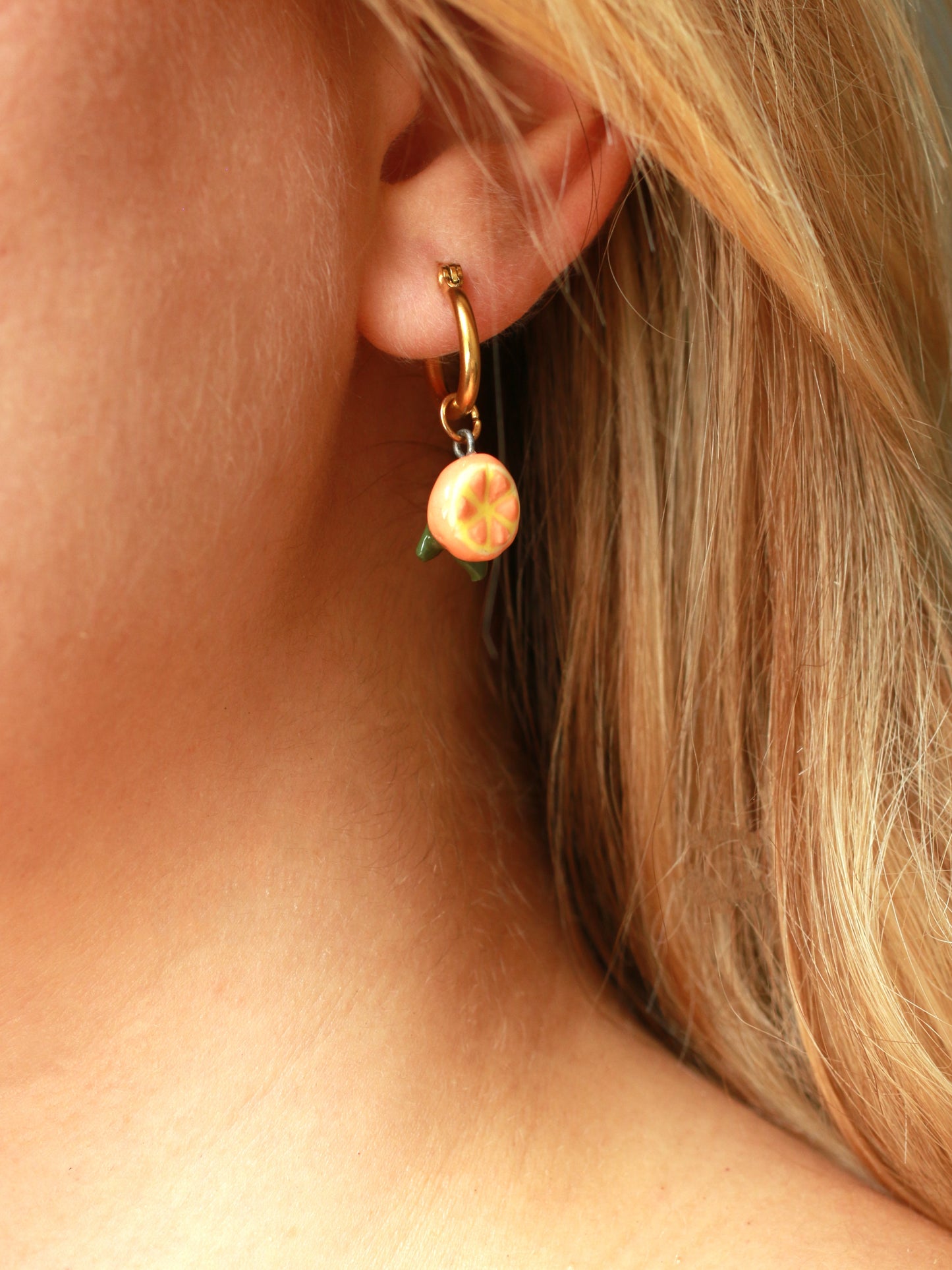 Orange earrings