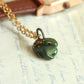 Ceramic Frog necklace - 22k gold details