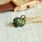 Ceramic Frog necklace - 22k gold details