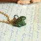 Ceramic Frog necklace - 22k gold details