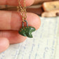 Ceramic Frog necklace - 22k gold details