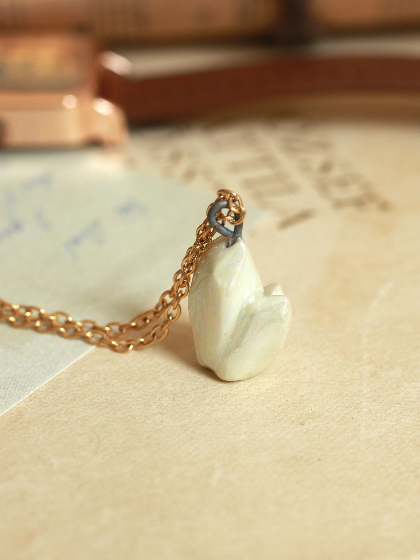 Ceramic crystal necklace