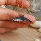 Wooden dolphin necklace