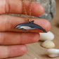 Wooden dolphin necklace