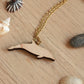 Wooden dolphin necklace