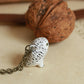 Snowy owl necklace in a nutshell box