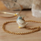 Duck with a blue scarf - ceramic necklace