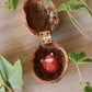 Sleeping Fox necklace in a walnut box