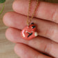 Sleeping Fox necklace in a walnut box