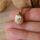 Hedgehog necklace in a walnut box