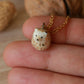 Hedgehog necklace in a walnut box