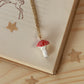 Fly-agaric mushroom necklace