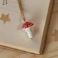 Fly-agaric mushroom necklace