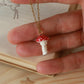 Fly-agaric mushroom necklace