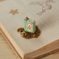 Flower book necklace - Light green book