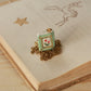 Flower book necklace - Light green book